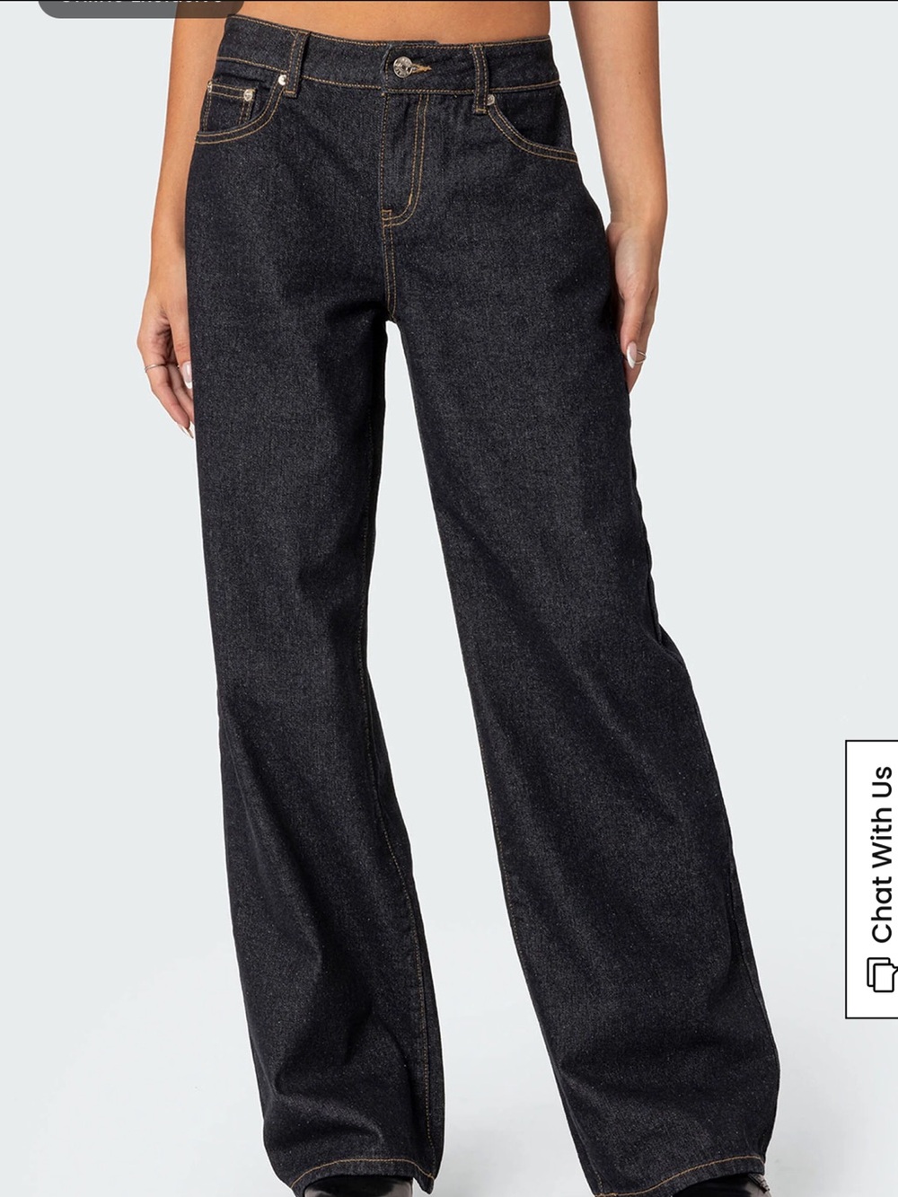 Edikted Raelynn Washed Low Rise Jeans
